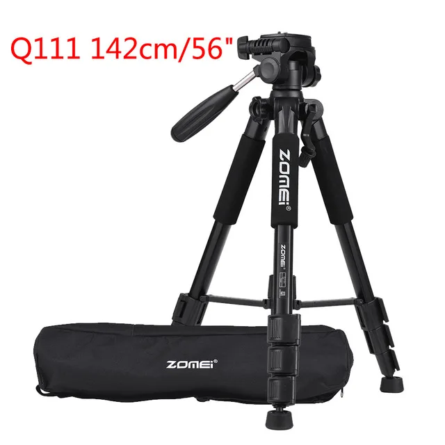 ZOMEI Q100 Q111 Q555 Q666 Q666C штатив для камеры для путешествий портативный штатив для камеры Canon Nikon sony DSLR Профессиональный штатив для камеры - Цвет: Q111