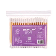 Советы по чистке многофункциональная Чистка ушей с двойной головкой ватные палочки для женщин для макияжа ватные палочки для медицинских одноразовых RFID блокировок