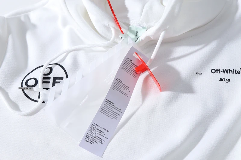 Рендеринг граффити стрелка "99" 19ss Off-White OW Мужчины/Женщины Осень Зима Повседневная хлопковая толстовка худи свободный жакет с капюшоном