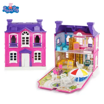 

Peppa pig Music villa George Toys wagon house Set Action Figure Anime toys for children Cartoon Birthday gift Christmas