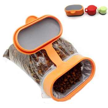 

Pet Food Bag Sealing Clip Silicone Puppy Canned Lid Sealed Feeders Food Can Lid Dog Storage Top Cap Multifunction Snack Feeding