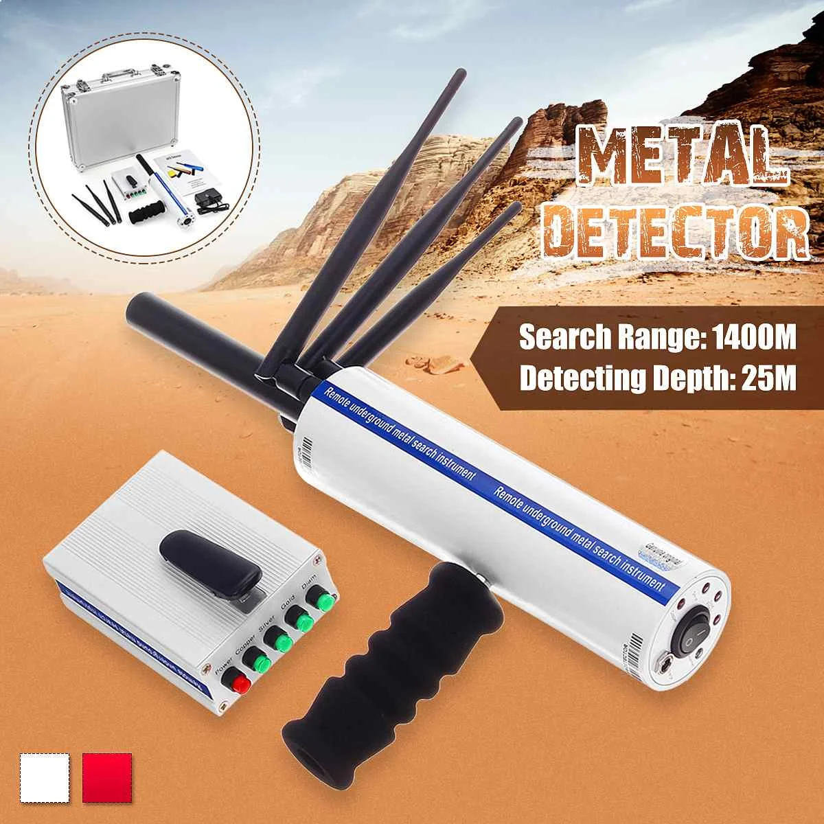

Mini Portable AKS 3 Antenna Handheld Metal Detector Professional Gold Detector Treasure New Arrival 2019