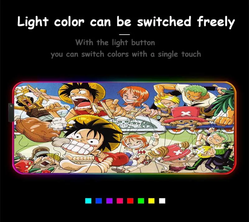 XGZ one piece Аниме Gluttony Luffy пользовательский большой RGB коврик для мыши черный замок край домашний компьютерный стол коврик скорость резиновая нескользящая Xxl