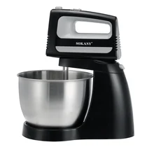 5-speed food mixer 3.5L stainless steel bowl electric egg beater, batter and cream machine 5-speed food mixer 3.5L stainless steel bowl electric egg beater, batter and cream machine