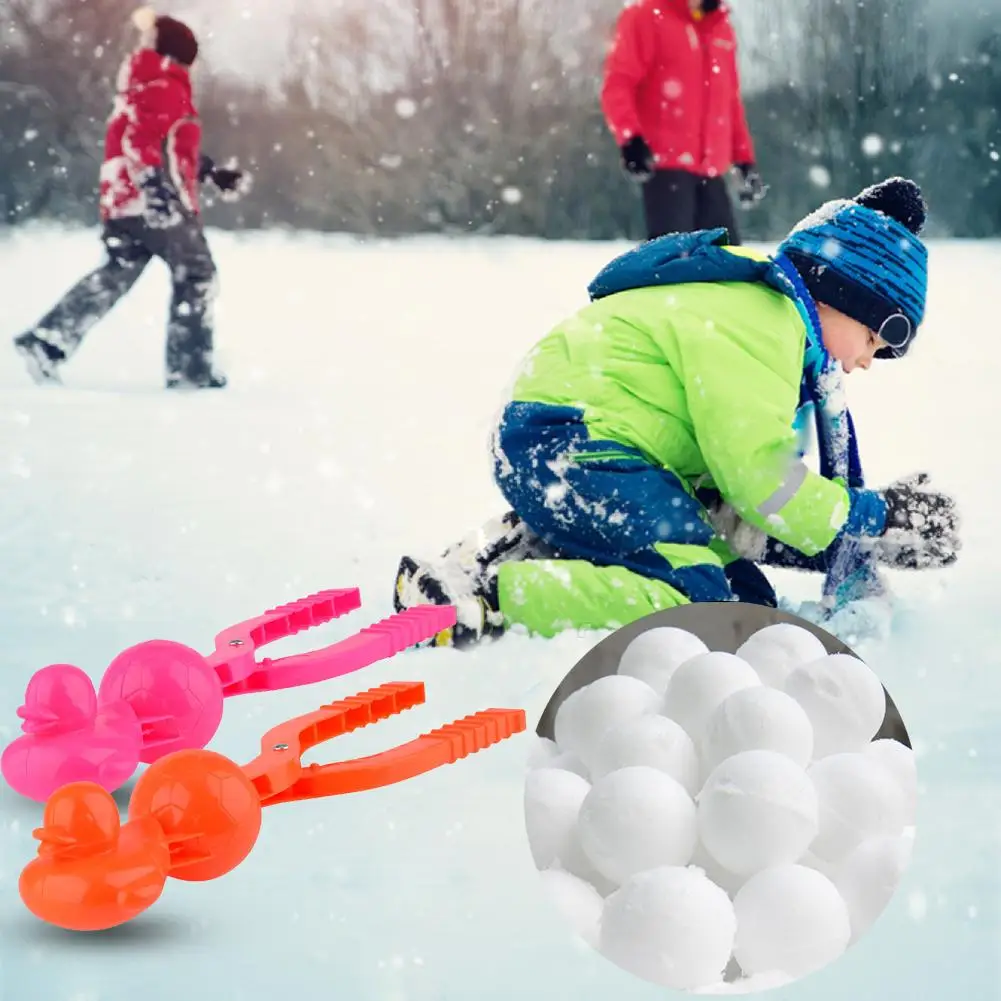 Winter 3D Duck Soccer Snowball Maker Sandball maker Clip Cute shape Kids Outdoor Snow Sand Making Mold Toy Tool afbeelding