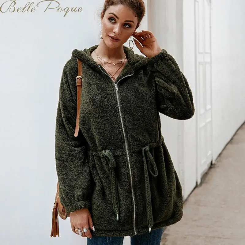 Belle poque, элегантное пуховое пальто с длинным рукавом, толстая теплая куртка для девушек, модное женское пальто с карманами и отложным воротником,, зима-осень