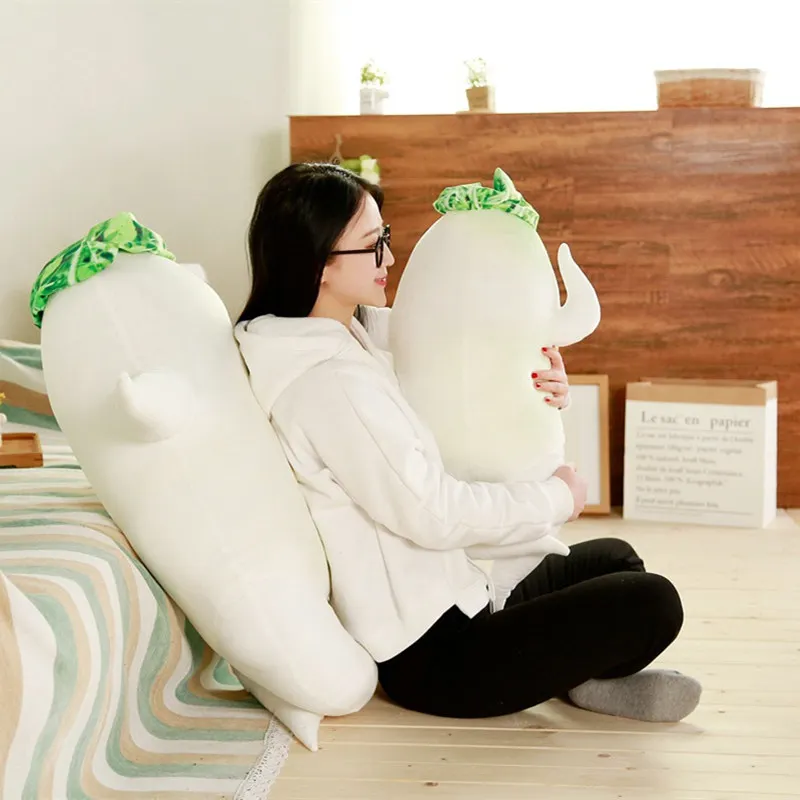 80cm Japan Large Root Jun Funny Sexy white radish plush Cushion Pillow Sleeping Plush toy for children girlfriend Christmas gift