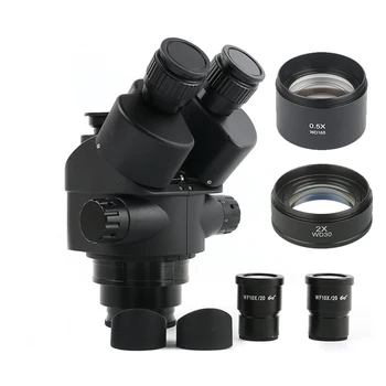 Simul Focal Trinocular Microscope Zoom Stereo Head Auxiliary Objective Lens