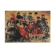 [A1204] персонажи мультфильмов большая коллекция Ностальгический ретро плакат из крафт-бумаги бар кафе декоративная живопись