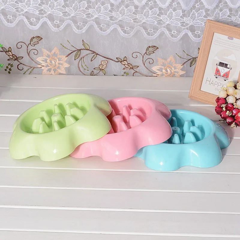 Противоскользящие кормушки для кошек и собак, кормушки для котят, товары для кошек и собак, чаша, медленная миска для еды, щенок, предотвращающий для щенка W1