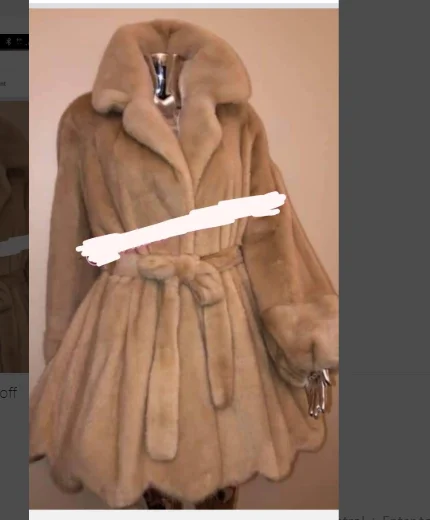 80cm collar Новая шуба из натурального меха норки с поясом и длинными рукавами, женские воротники, шуба из натурального меха, женская зимняя теплая Толстая Шуба из натурального меха - Цвет: 80cm collar
