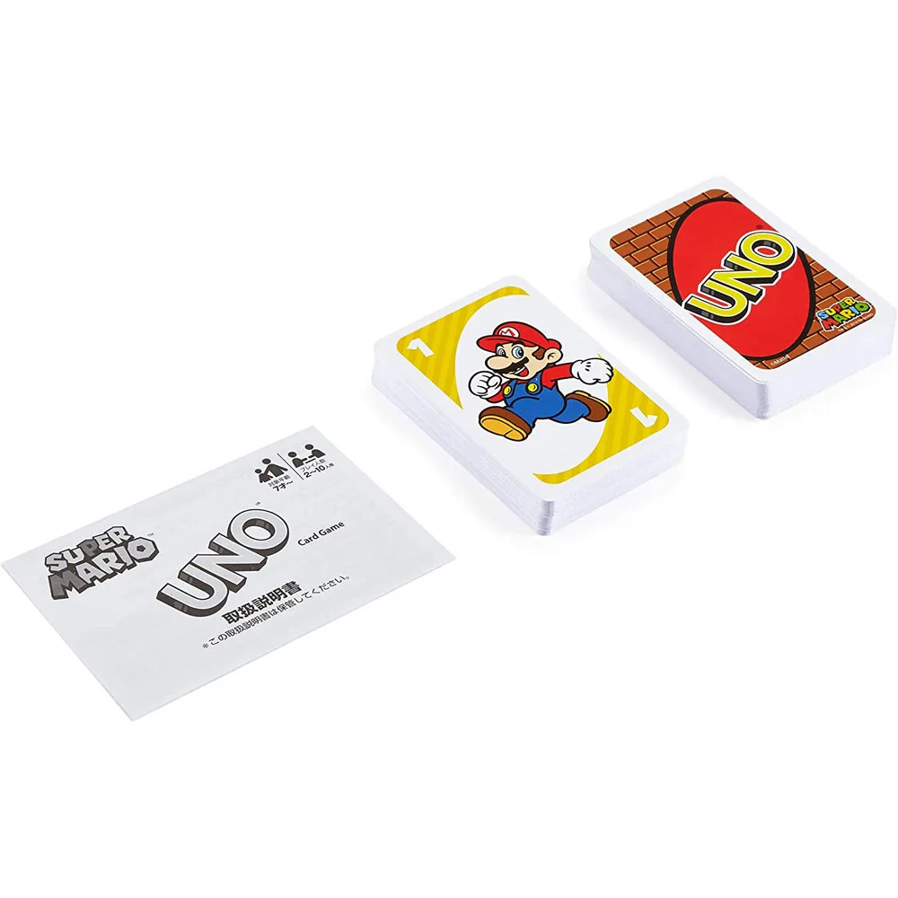 Playing Cards Mattel UNO Super Mario Card Games Family Funny Entertainment Board Game Poker Kids Toys