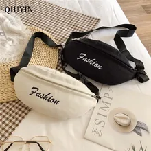 Qiuyin Zip Vintage bolsa de plátano cuerpo cruzado/cinturón/riñonera de nailon Oxford bolsa de cintura de las mujeres bolsa de viaje deportes cartera Fanny