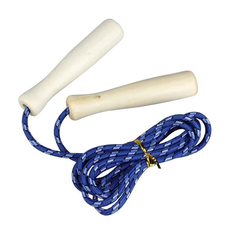 SODIAL(R) Jumping Skip Rope фитнес-Тренировка скорость Скакалка с деревянными ручками