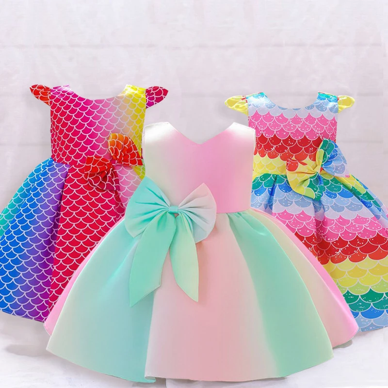 Children Dress 21 New Cotton Fashion Bowknot Sleeveless Print Baby Girl Princess Dresses For Girls Party Dresses 1 5 Years Old Girls Clothes Lace Princess5 Years Aliexpress