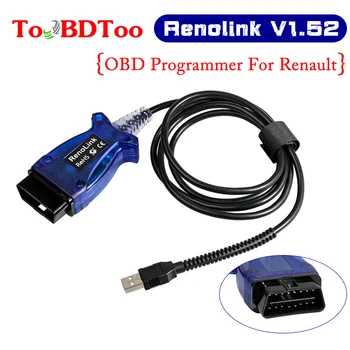 Programmer Renolink OBD2 For Renault ECU Programmer V1.52 Car Diagnostic Cable Key/Airbag/ECM/UCH/Programmer