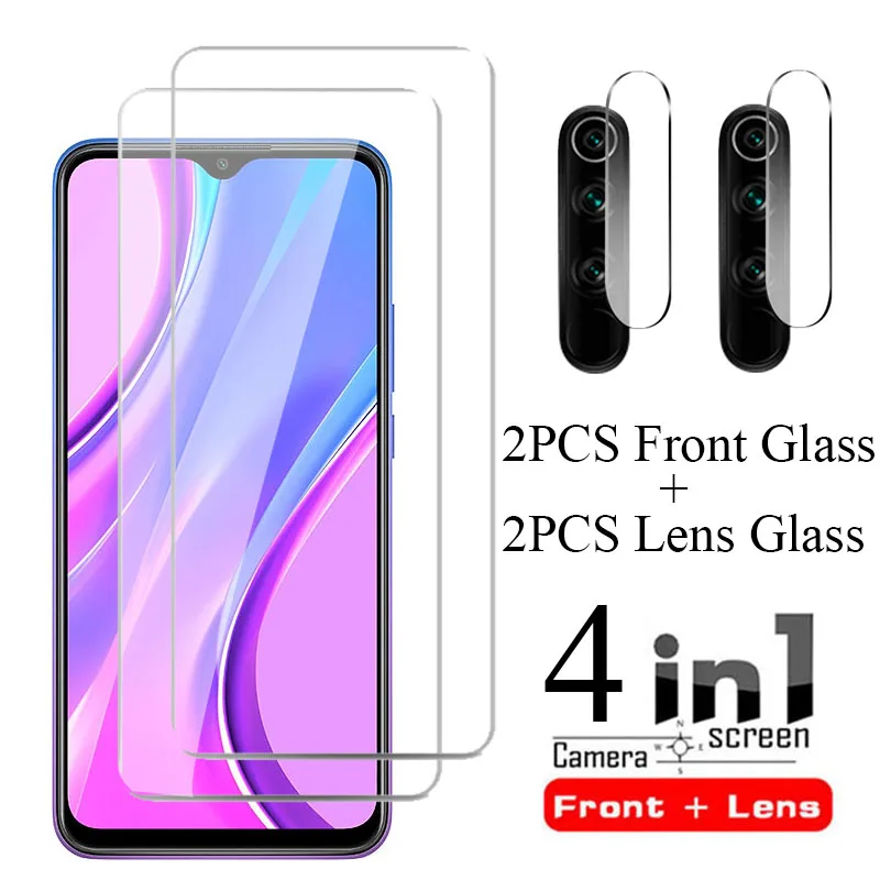 Защитное закаленное стекло 4 в 1 для Xiaomi Redmi 9 Note 9s Pro 9Pro Max 8 T 8Pro 8a защита экрана