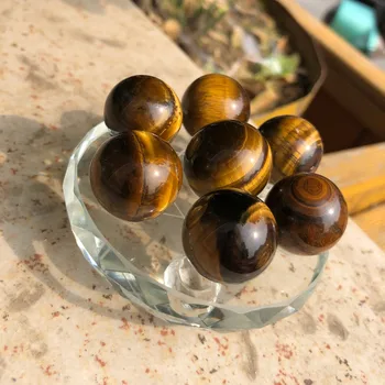 

7pcs New to 100% natural crystal ball mesh seven tiger eye crystal ball healing crystal