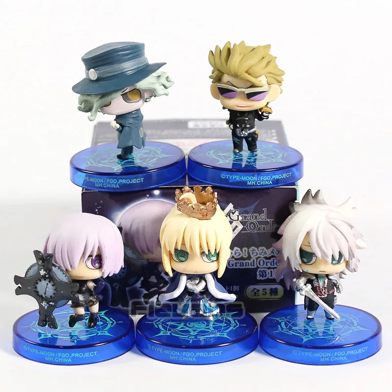 Fate/Grand Order Saber Mash Siegfried Monte Cristo Sakata Kintoki Mini FGO Коллекционные Фигурки версии Q куклы игрушки 5 шт./компл