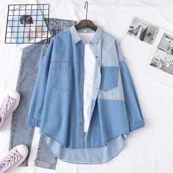 

Shirt Woman Autumn Loose Personality Womens Clothing Tops Blusa Transparente Mujer Camicia Donna Elegante Bestselling GG50cs