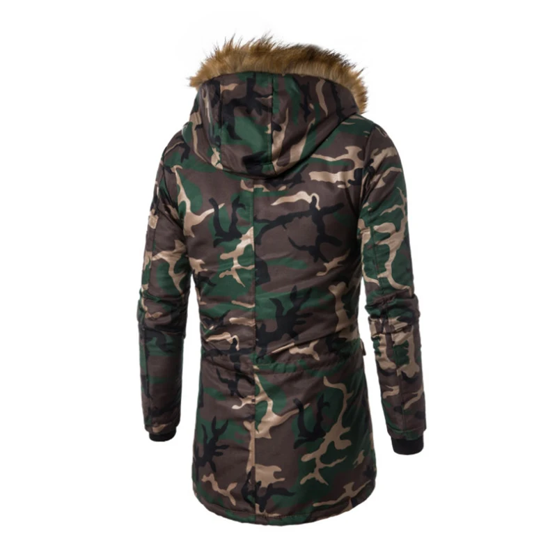 Russian Winter Parkas Long Windproof Jacket Men Thicken Camouflage Coat Male New Fur Collar Hooded Jacket Men Abrigos Hombres 2