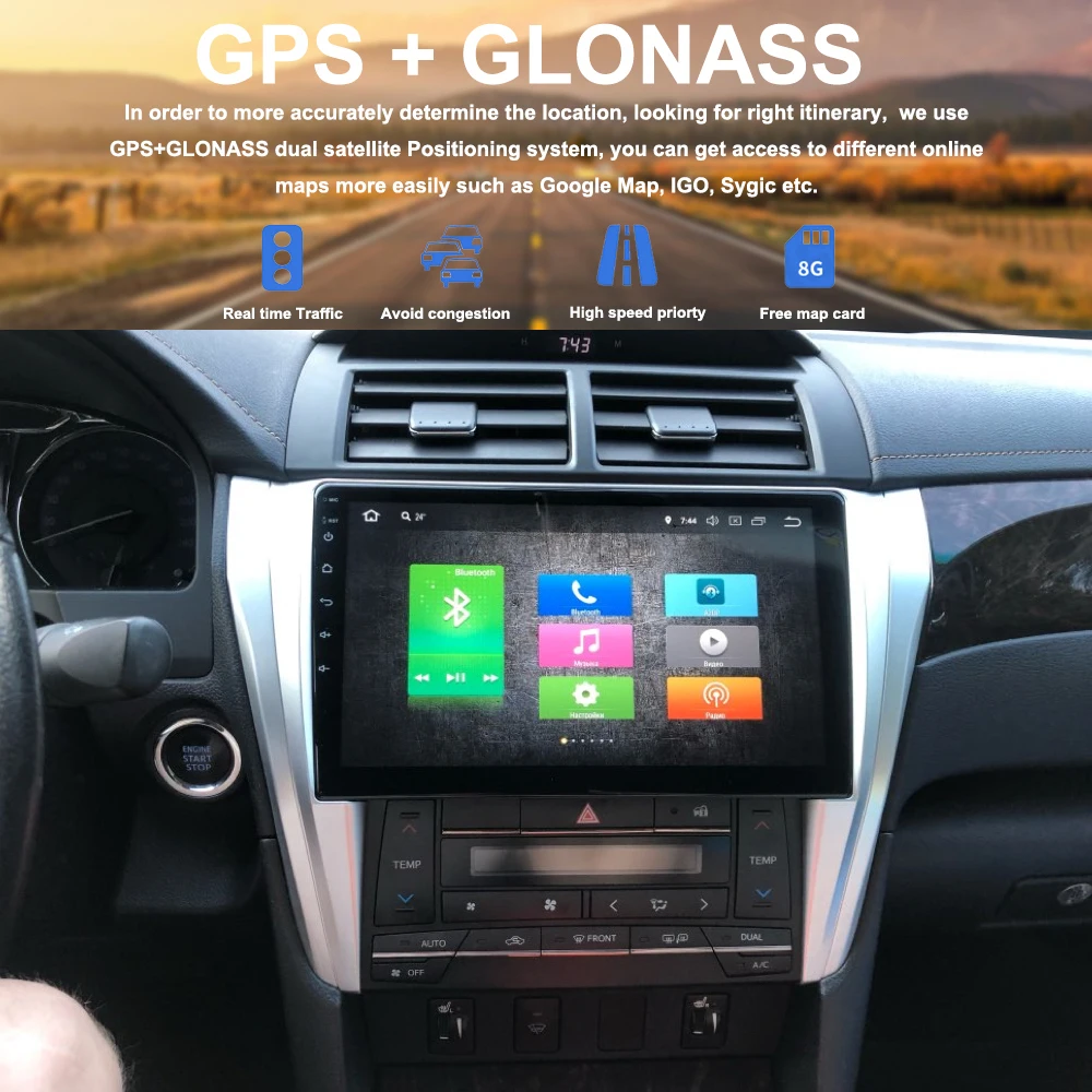 

10.2" IPS 2 din Android Car GPS Navi for Toyota Camry V55 2015 2016 Multimedia Autoradio Navigation head unit 4G 32G PX5 8-Core