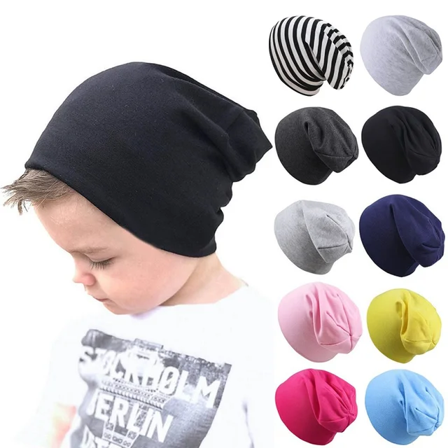 Fashion Solid Color Kids Hats Toddler Baby Boy Girl Infant Cotton Soft Warm Earmuffs Hat Beanies Cap Winter Knitted Newborn Hat 1