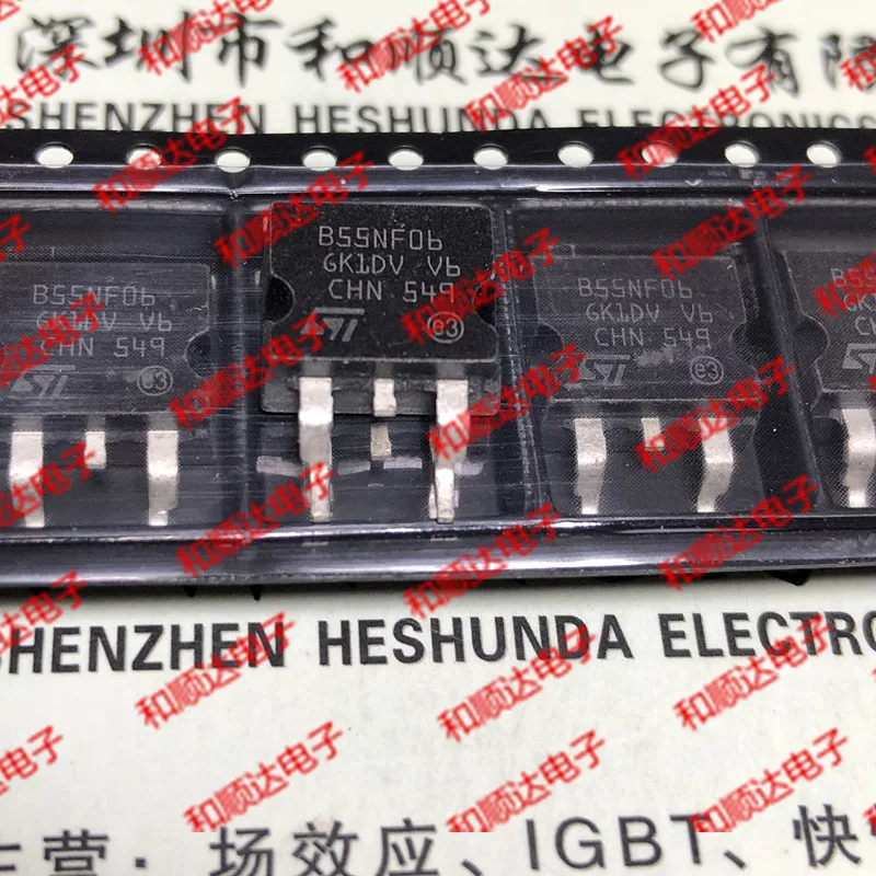 /5 шт/B55NF06 STB55NF06 TO-263 60V 55A