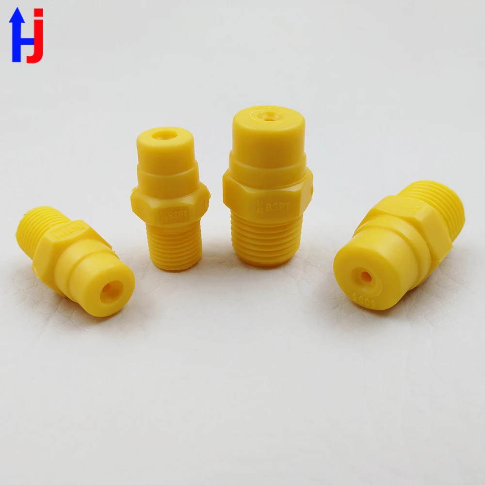 

1/8” 1/4" 3/8“ 1/2” 3/4“ Plastic BB Solid Full Cone Spray Nozzle Industrial Factory Cleaning Dust Removal Sprayer