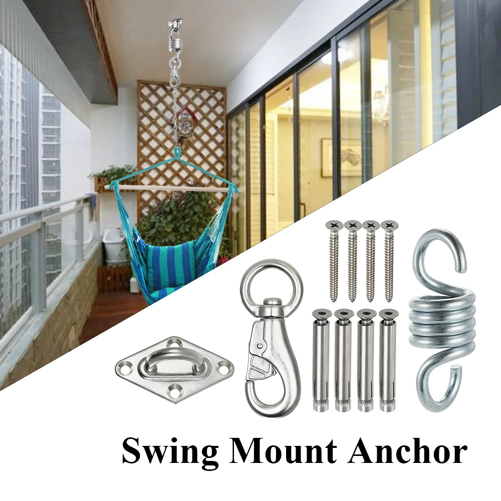 Hammock Mounting Hardware Kit Wall Ceiling Yoga Swing Chairs Swing Anchor Suspension Boxing Sandbag Mounting Concrete Hardware