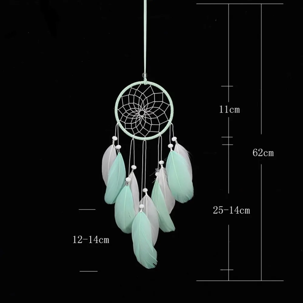 MS6088 Wind Chimes Handmade Indian Dream Catcher Net With Feathers 55 cm Wall Hanging Dreamcatcher Craft Gift Home Decoration