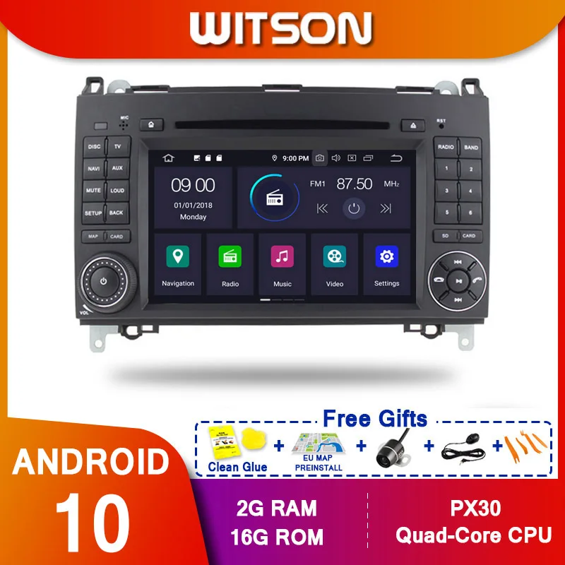 WITSON Android 10 0 Octa core px5 Dvd GPS плеер для MERCEDES BENZ A/B класс IPS экран 4 Гб Оперативная память 64