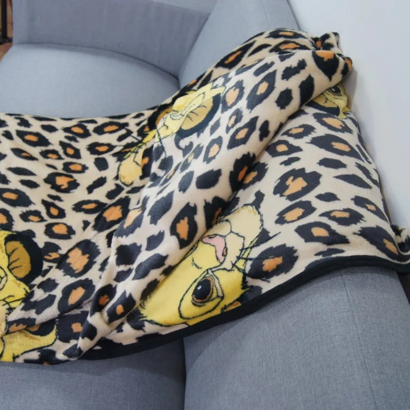 Disney Leopard Симба Король Лев супер мягкое фланелевое одеяло для детей 160x190cm|Одеяла| |
