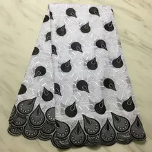 Высокое качество швейцарская вуаль кружева в швейцарской хлопковой Африканской сухой хлопковой кружевной ткани нигерийские кружева вуаль 5 ярдов PL1602