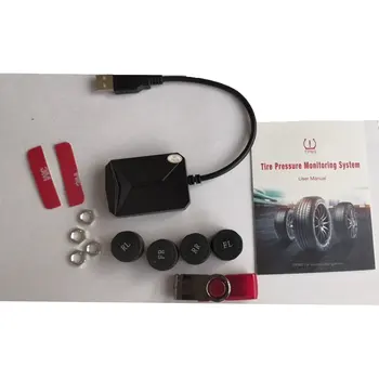 

Car Usb Tire Pressure Monitor Sensor Tire Pressure Wireless Monitoring System With App Installation High Precision