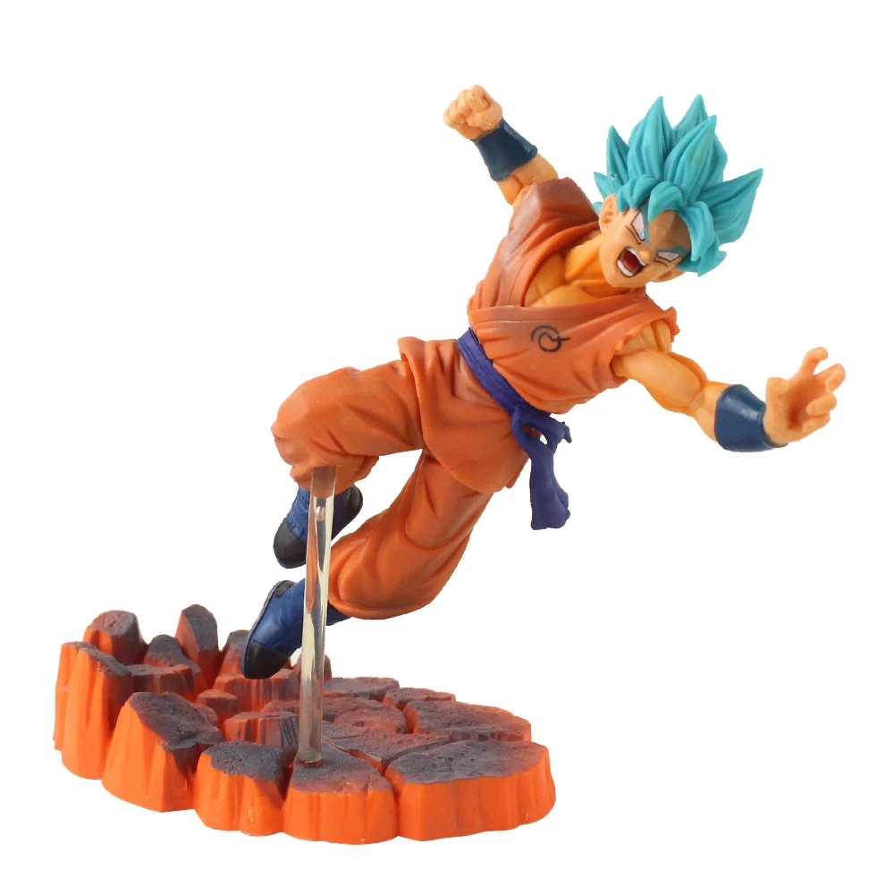 Anime Dragon Ball Z Super Saiyan blue Goku VS Golden Frieza PVC