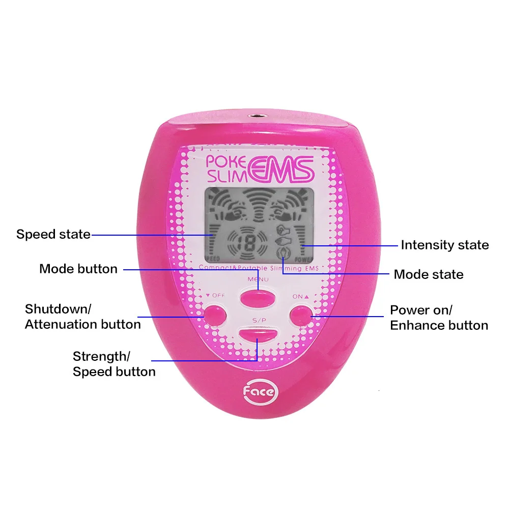 Электронный импульсный массажер для лица, тренажер для челюсти, EMS стимулятор мышц для лица, тела, электрод для лица, щек, для похудения