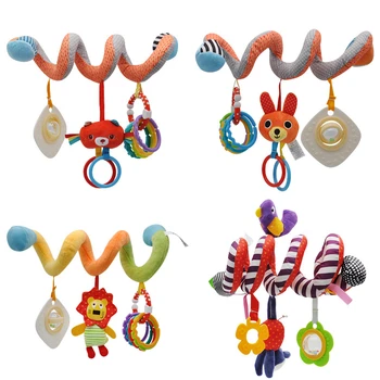 

Kids Toys Hanging Spiral Rattle Stroller Cute Animals Crib Mobile Bed Baby Toys 0-12 Months Newborn Educational Toy for Children