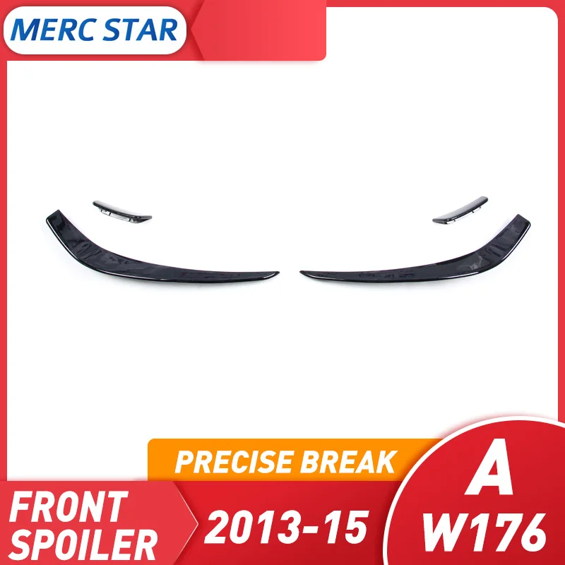 Front Bumper Separator for Front Spoilers Class A W176 A180 A200 A250 A45 Lip front bumper spoiler 2013-15 car exterior accessories