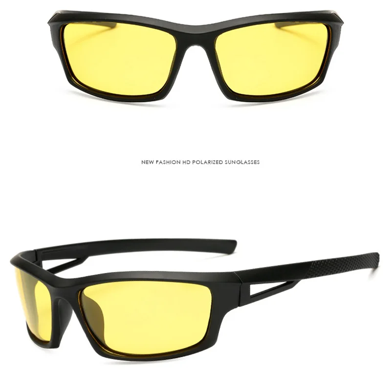 RBRARE классические очки Полароид De Sol брендовые дизайнерские винтажные мужские солнцезащитные очки для вождения путешествия солнцезащитные очки UV400 - Цвет линз: Sand Black Night Vis