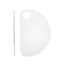 Акриловая палитра для макияжа полукруглая тарелка для макияжа с шпателем лак для ногтей гелевая основа тени для век маникюрные косметические инструменты