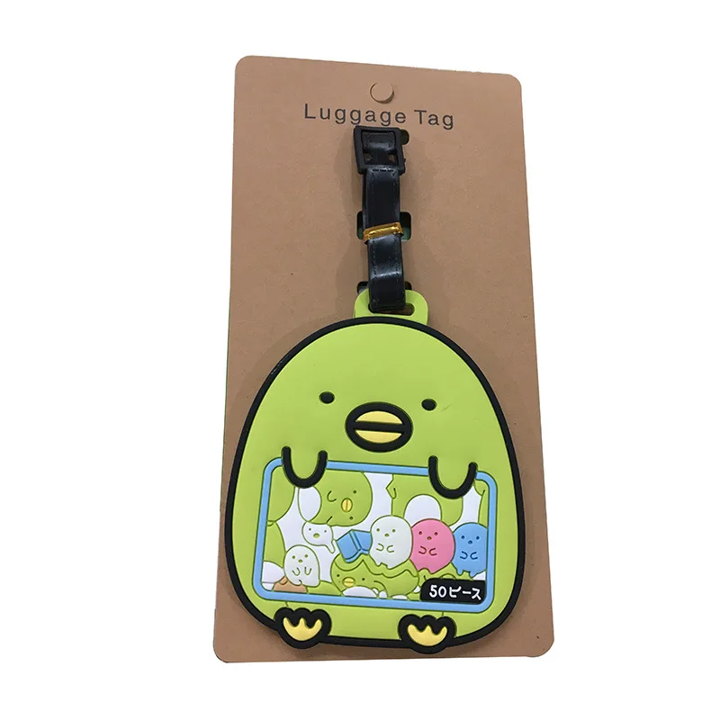 Японский мультфильм sumikkogurashi аксессуары для путешествий силиконовый гелевый багажный ярлык чемодан ID адрес держатель посадочная бирка портативный ярлык