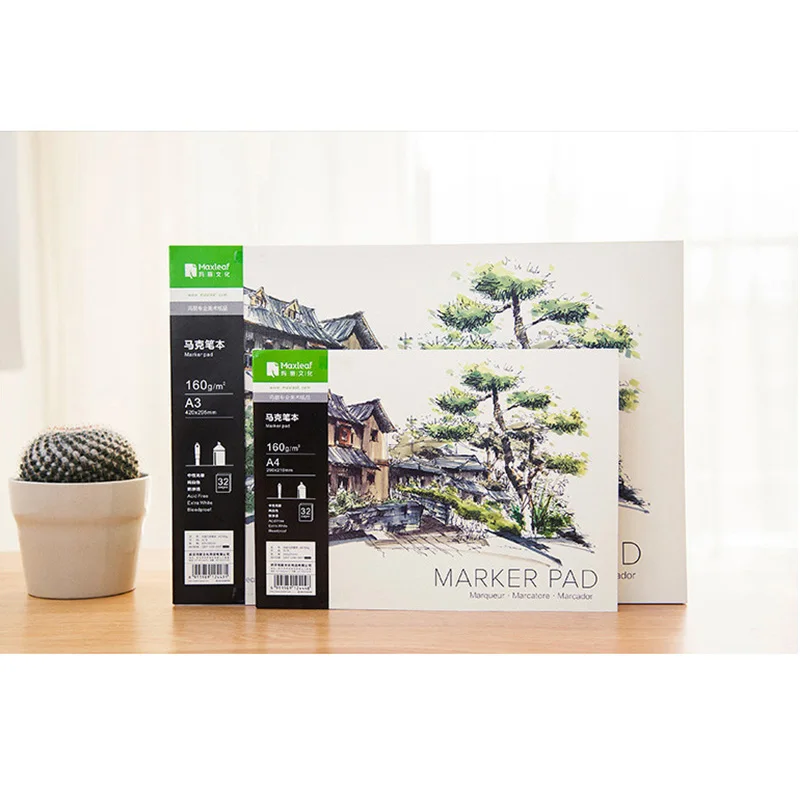 

A4/A3 Mark Drawing Pen Anime Sketch Book Painting Diary Book For Painting Color Lead Art Picture Book Sketch School Stationery