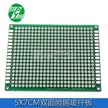 5X7 см Двусторонняя Оловянная распылительная 1,6 толщина 2,54 Расстояние универсальная плата универсальная печатная плата отверстие печатная плата