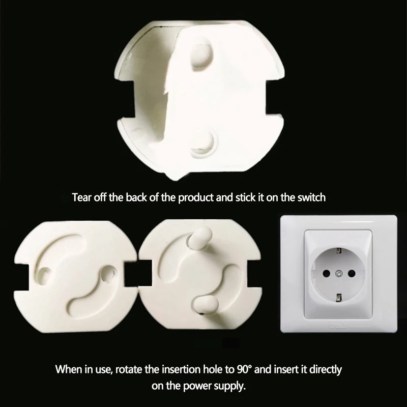 1pcs EU Power Socket Electrical Outlet Baby Kids Child Safety Guard Protection Anti Electric Shock Plugs Protector Rotate Cover