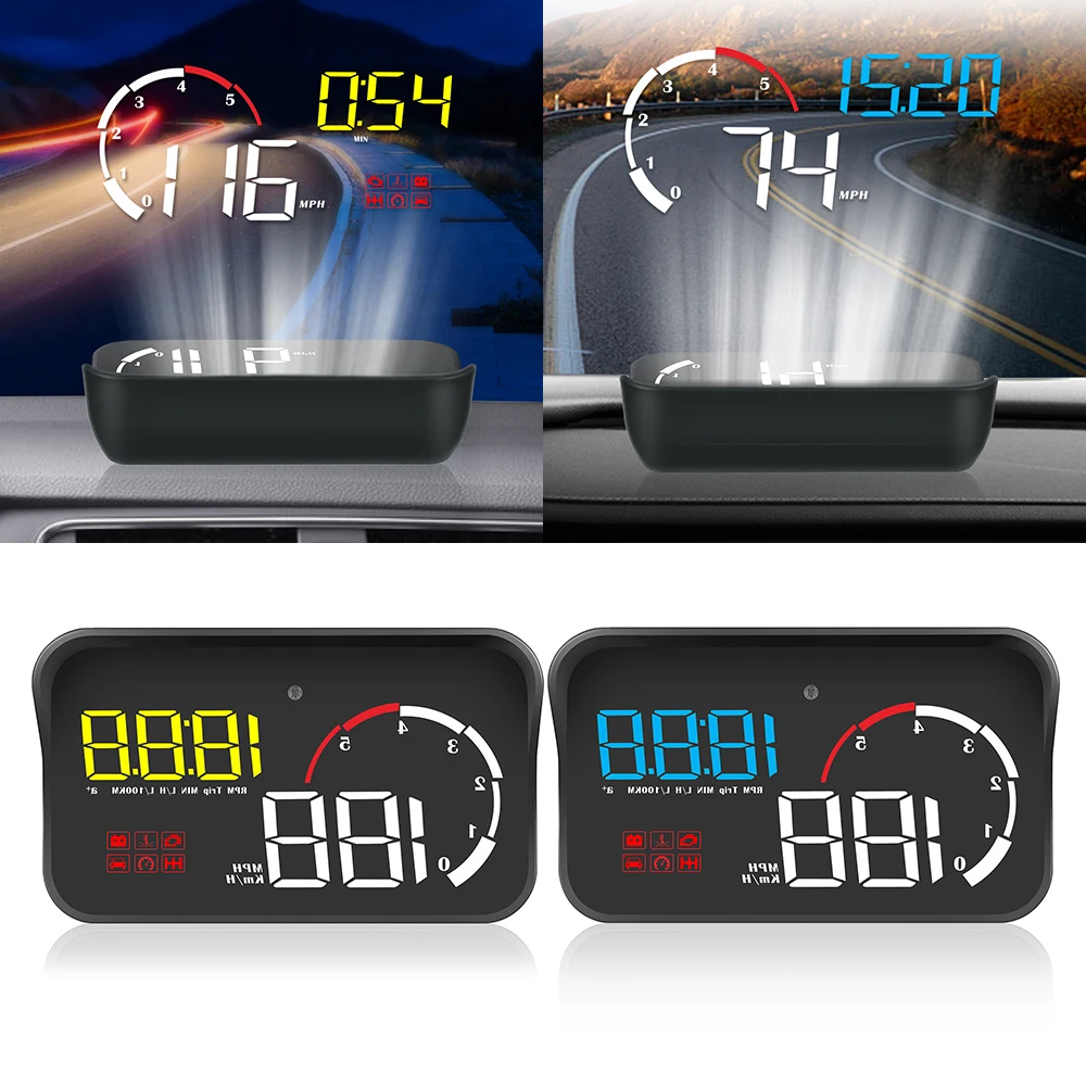 

M10 A100 Windshield Projector Driving Safety Car HUD Display OBD2 Overspeed Warning Intelligent Alarm System Car-styling