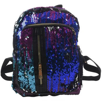 

2Pcs/Set New Teenage Bling Glitter Sequins Backpack Girls Rucksack Students School Bag with Pencil Case Clutch