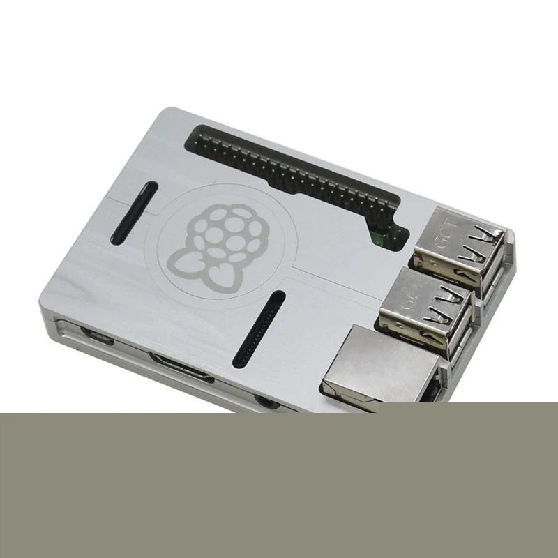 Silver 3 в 1 Raspberry Pi 3 Model B+(плюс)+ ЧПУ Алюминий чехол с выходом 5V 2.5A Мощность адаптер Наборы штепсельная вилка европейского стандарта - Цвет: Silver