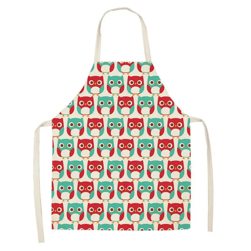 Geometric Aprons Cotton Linen Women Adult Kids Sleeveless Apron Easy Cleaning Home Kitchen Cooking Pinafore WQ94
