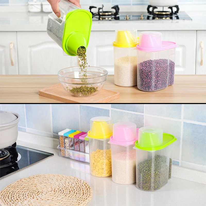 Cereal Container Large Storage Food Storage Container Pantry Organizer Sealed Box Tank Box Sealed